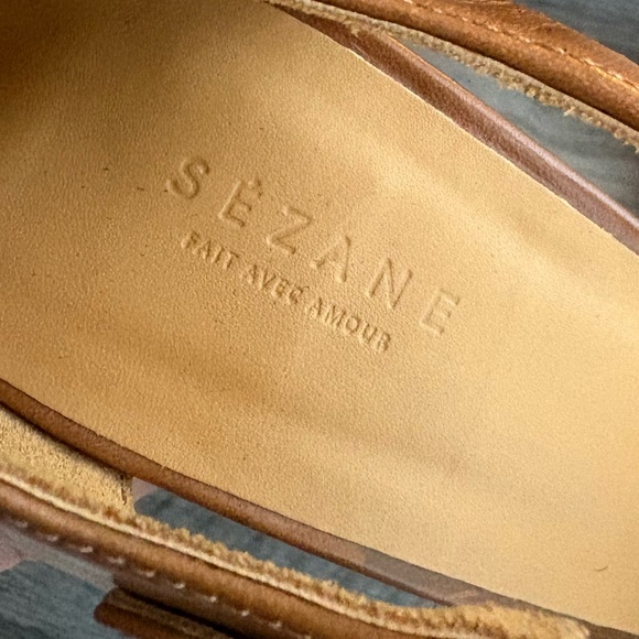 Brown Leather Sezane Heel Sandals - Like New - Size 8 - Picture 14 of 14